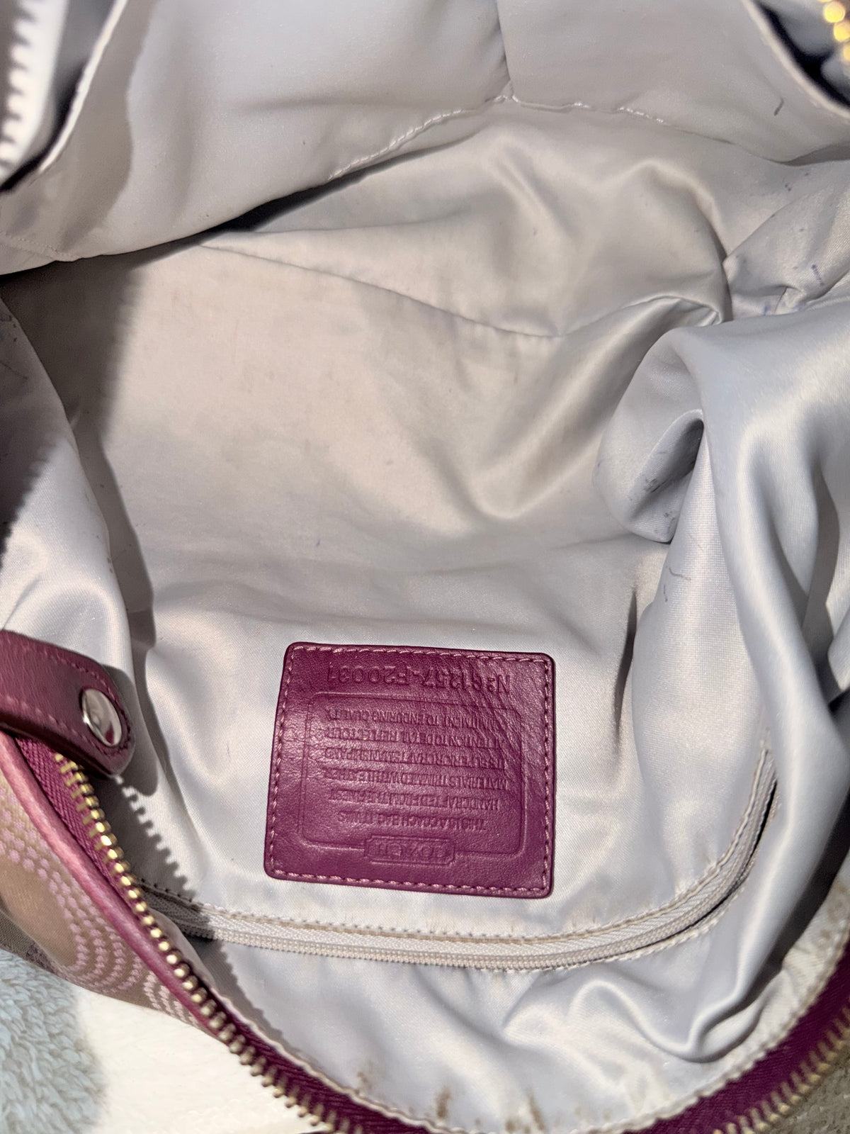 Coach Ashley Dotted Op Art Convertible Hobo Bag