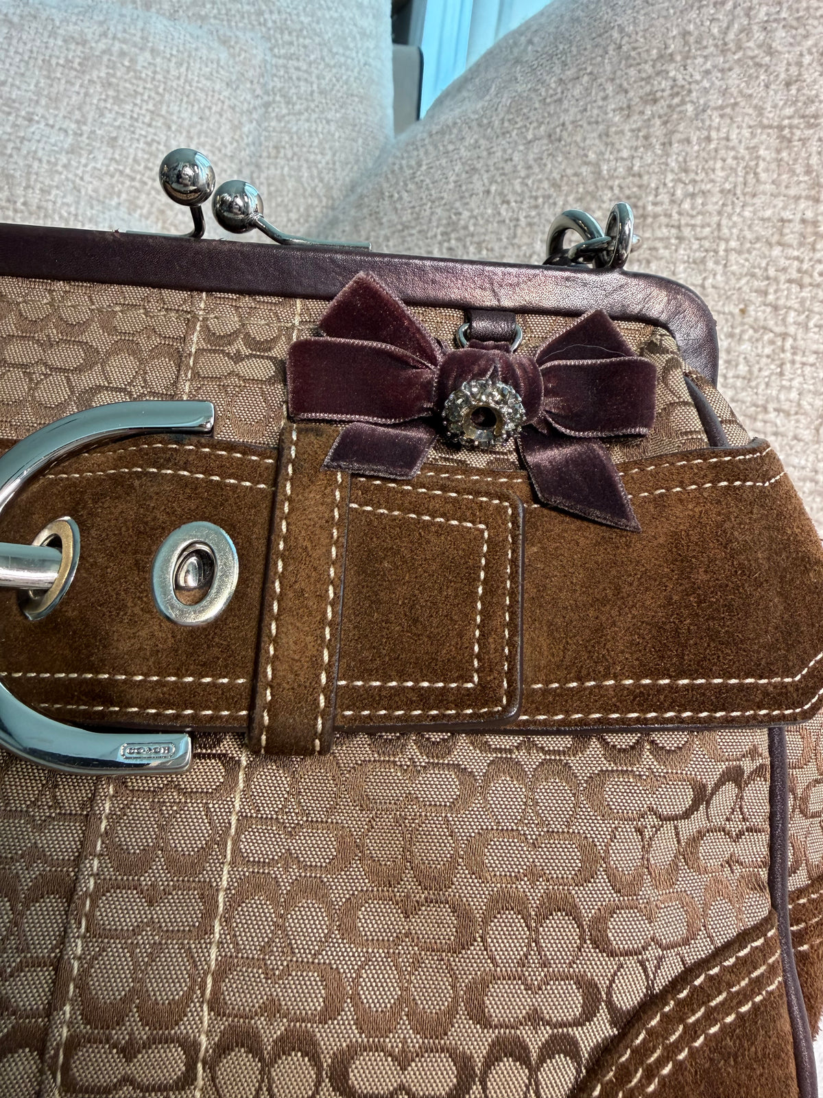 Coach Kisslock Top Handle Bag
