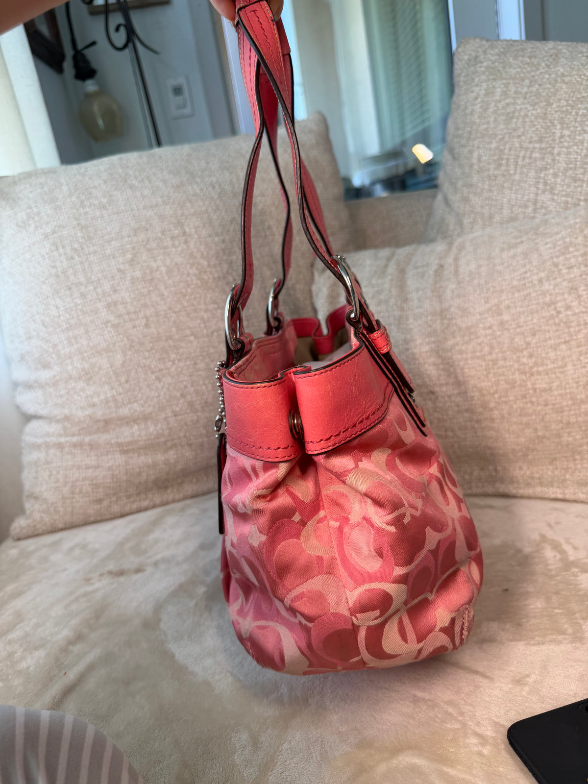 Pink Coach Shoulder Bag
