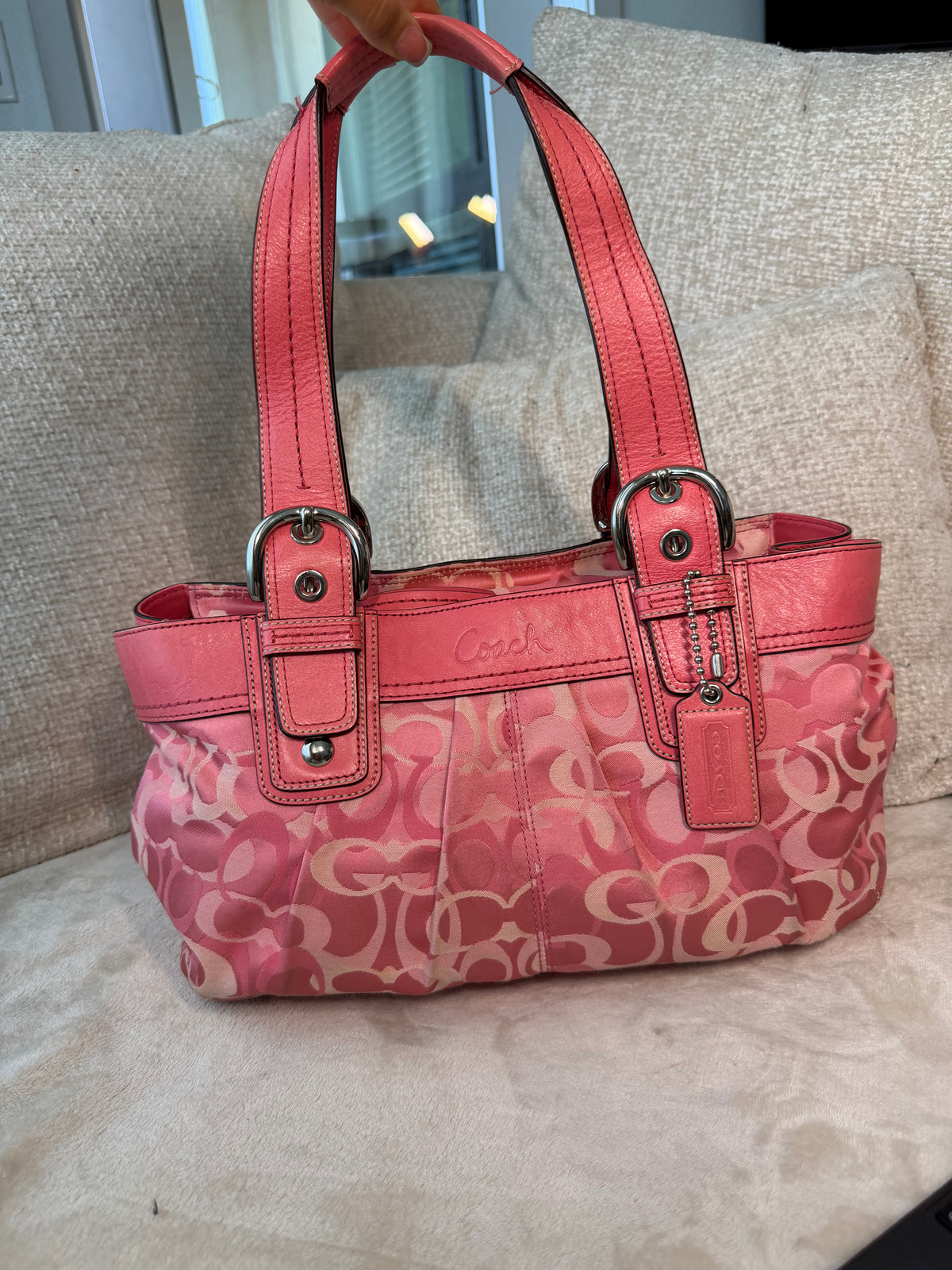 Pink Coach Shoulder Bag
