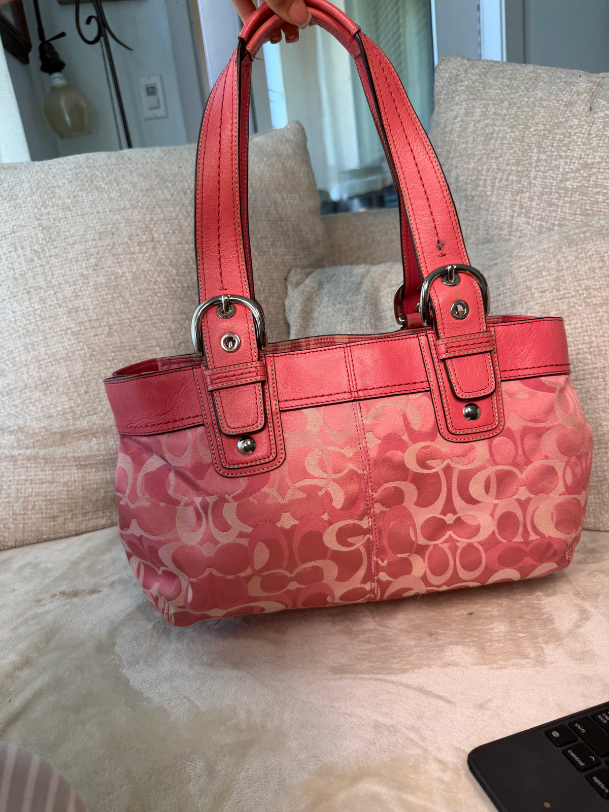 Pink Coach Shoulder Bag