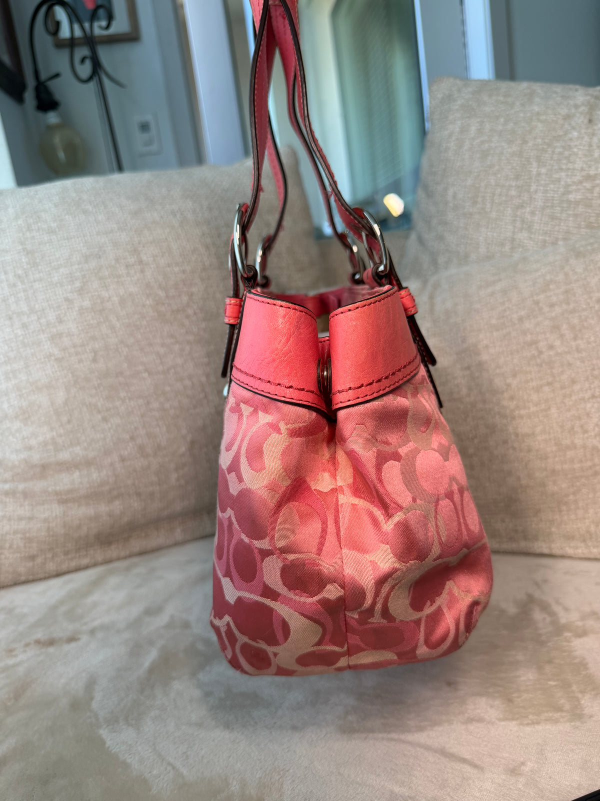 Pink Coach Shoulder Bag